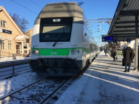 225 Came train and towarded to Helsinki